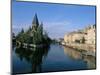 Banks of the Moselle River, Old Town, Metz, Moselle, Lorraine, France-Bruno Barbier-Mounted Photographic Print