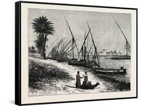 Banks of the Nile. Egypt, 1879-null-Framed Stretched Canvas