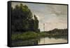 Banks of the Oise, 1863-Charles Francois Daubigny-Framed Stretched Canvas