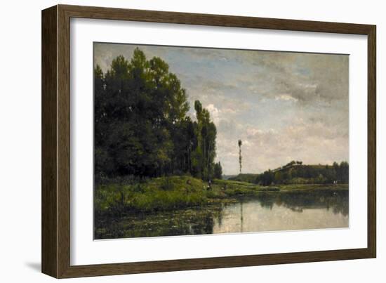 Banks of the Oise, 1863-Charles Francois Daubigny-Framed Giclee Print