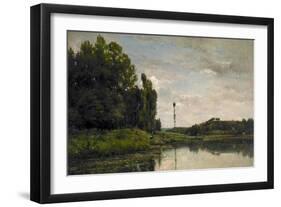 Banks of the Oise, 1863-Charles Francois Daubigny-Framed Giclee Print