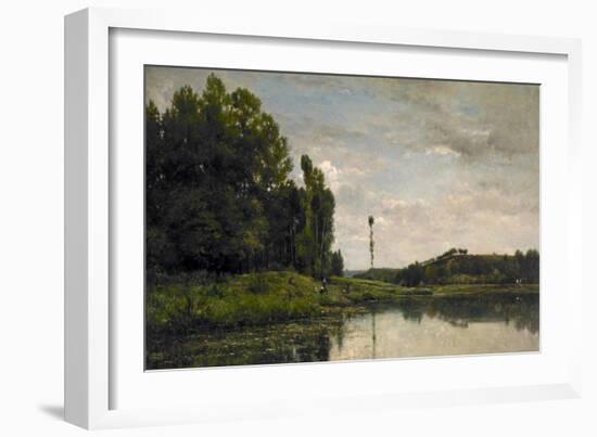 Banks of the Oise, 1863-Charles Francois Daubigny-Framed Giclee Print