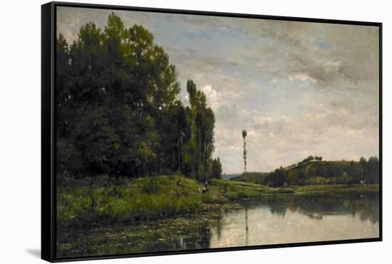 Banks of the Oise, 1863-Charles Francois Daubigny-Framed Stretched Canvas