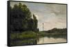 Banks of the Oise, 1863-Charles Francois Daubigny-Framed Stretched Canvas