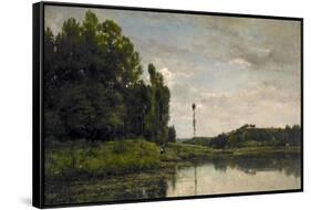 Banks of the Oise, 1863-Charles Francois Daubigny-Framed Stretched Canvas