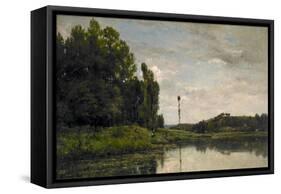 Banks of the Oise, 1863-Charles Francois Daubigny-Framed Stretched Canvas