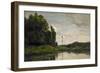 Banks of the Oise, 1863-Charles Francois Daubigny-Framed Premium Giclee Print