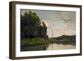 Banks of the Oise, 1863-Charles Francois Daubigny-Framed Premium Giclee Print