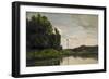 Banks of the Oise, 1863-Charles Francois Daubigny-Framed Premium Giclee Print