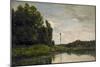 Banks of the Oise, 1863-Charles Francois Daubigny-Mounted Premium Giclee Print