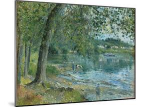 Banks of the Oise at Auvers-Sur Oise; Bords De L'Oise a Auvers-Sur-Oise, 1878-Camille Pissarro-Mounted Giclee Print