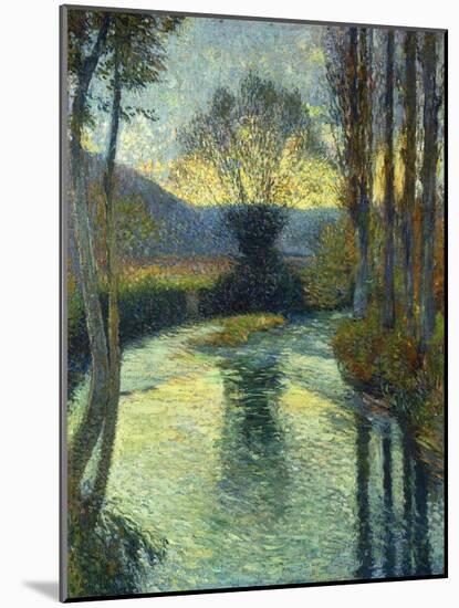 Banks of the River, Au Bord de la Riviere-Henri Martin-Mounted Giclee Print