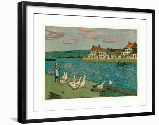 Banks of the River (Les Bords De Riviere), 1897-Alfred Sisley-Framed Giclee Print