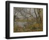 Banks of the River Oise Near Pontoise, Grey Sky, 1878-Camille Pissarro-Framed Giclee Print