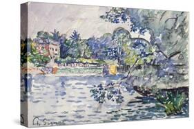 Banks of the Seine, C1900-Paul Signac-Stretched Canvas