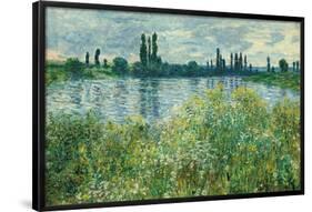 Banks of the Seine, Vétheuil. Dated: 1880. Dimensions: overall: 73.4 x 100.5 cm (28 7/8 x 39 9/1...-Claude Monet-Framed Poster