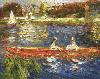 Banks of the Seine-Pierre-Auguste Renoir-Framed Textured Art