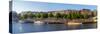 Banks of Weser, Martinianleger (Downtown Pier), Bremen, Germany, Europe-Chris Seba-Stretched Canvas