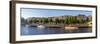 Banks of Weser, Martinianleger (Downtown Pier), Bremen, Germany, Europe-Chris Seba-Framed Photographic Print