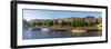 Banks of Weser, Martinianleger (Downtown Pier), Bremen, Germany, Europe-Chris Seba-Framed Photographic Print