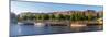 Banks of Weser, Martinianleger (Downtown Pier), Bremen, Germany, Europe-Chris Seba-Mounted Photographic Print