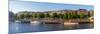 Banks of Weser, Martinianleger (Downtown Pier), Bremen, Germany, Europe-Chris Seba-Mounted Photographic Print