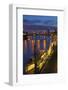 Banks of Weser, Martinianleger (Downtown Pier), Bremen, Germany, Europe-Chris Seba-Framed Photographic Print