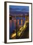 Banks of Weser, Martinianleger (Downtown Pier), Bremen, Germany, Europe-Chris Seba-Framed Photographic Print