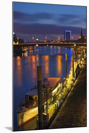 Banks of Weser, Martinianleger (Downtown Pier), Bremen, Germany, Europe-Chris Seba-Mounted Photographic Print