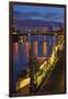 Banks of Weser, Martinianleger (Downtown Pier), Bremen, Germany, Europe-Chris Seba-Framed Photographic Print