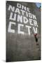 Banksy Graffiti One Nation under Cctv-chrisd2105-Mounted Art Print