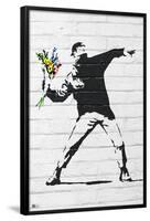 Banksy- Rage, Flower Thrower-Banksy-Framed Poster