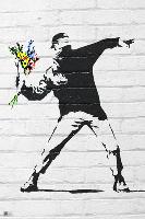 Banksy- Rage, Flower Thrower-Banksy-Lamina Framed Poster