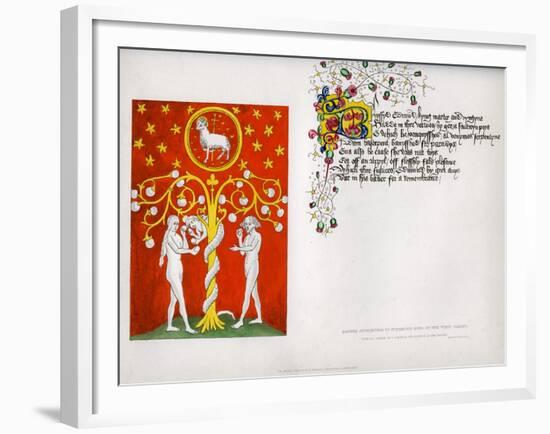 Banner and Poem, C15th Century-null-Framed Giclee Print