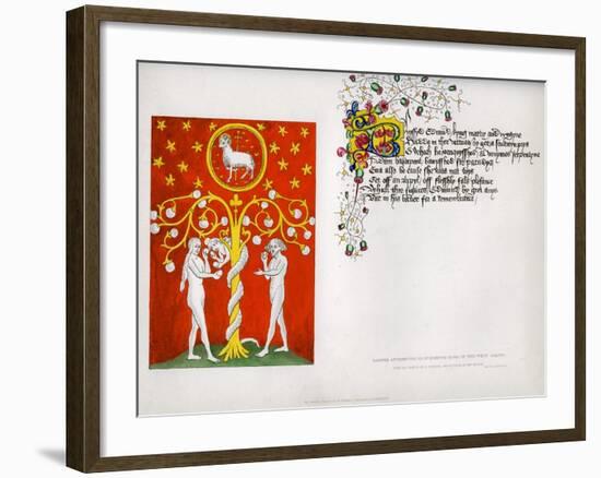 Banner and Poem, C15th Century-null-Framed Giclee Print