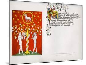 Banner and Poem, C15th Century-null-Mounted Giclee Print