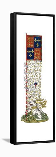 Banner of the Arms of England and France, Quartered, C1445-Henry Shaw-Framed Stretched Canvas