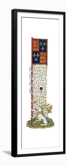 Banner of the Arms of England and France, Quartered, C1445-Henry Shaw-Framed Premium Giclee Print