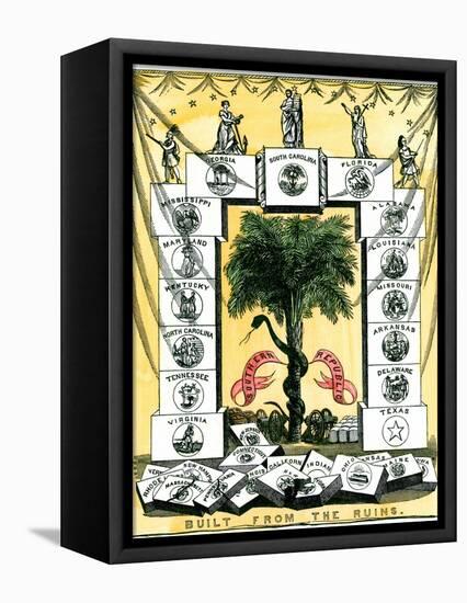 Banner of the Secession Convention in Charleston, South Carolina, c.1860-null-Framed Stretched Canvas