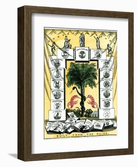 Banner of the Secession Convention in Charleston, South Carolina, c.1860-null-Framed Premium Giclee Print