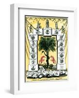 Banner of the Secession Convention in Charleston, South Carolina, c.1860-null-Framed Premium Giclee Print