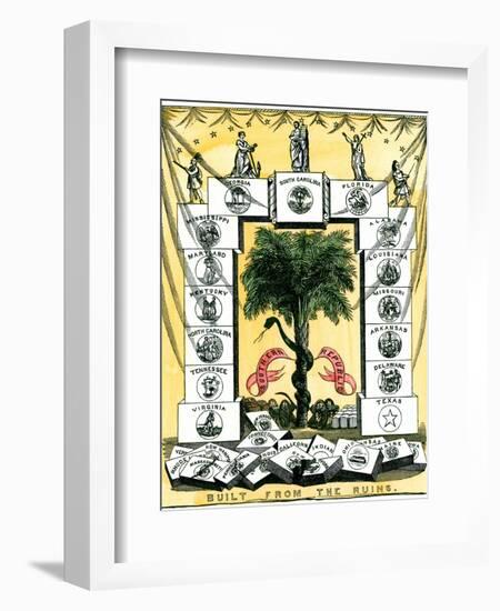 Banner of the Secession Convention in Charleston, South Carolina, c.1860-null-Framed Premium Giclee Print