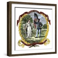 Banner of the Third U.S. Colored Troops, an African-American Regiment in the Civil War-null-Framed Giclee Print