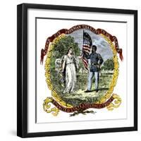 Banner of the Third U.S. Colored Troops, an African-American Regiment in the Civil War-null-Framed Giclee Print