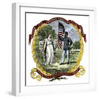 Banner of the Third U.S. Colored Troops, an African-American Regiment in the Civil War-null-Framed Giclee Print