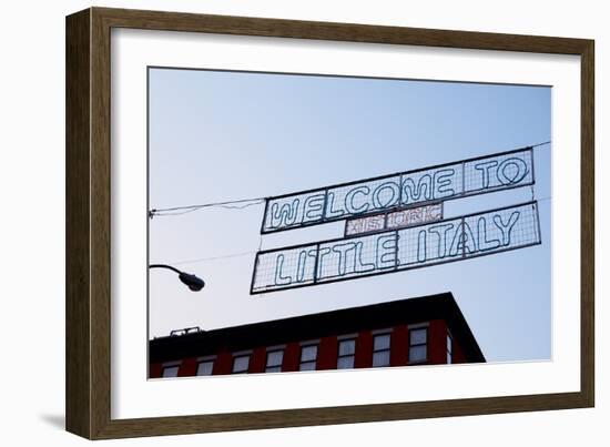 Banner on Mulberry Street, Little Italy, New York City-Sabine Jacobs-Framed Photographic Print