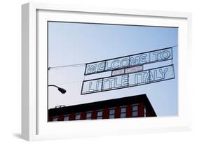 Banner on Mulberry Street, Little Italy, New York City-Sabine Jacobs-Framed Photographic Print