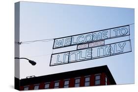 Banner on Mulberry Street, Little Italy, New York City-Sabine Jacobs-Stretched Canvas