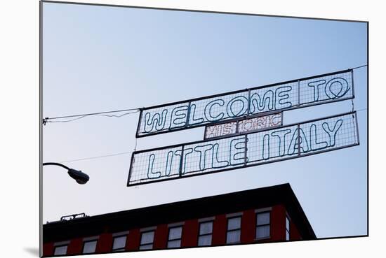 Banner on Mulberry Street, Little Italy, New York City-Sabine Jacobs-Mounted Photographic Print