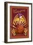 Banner Thanksgiving-Frank Harris-Framed Giclee Print